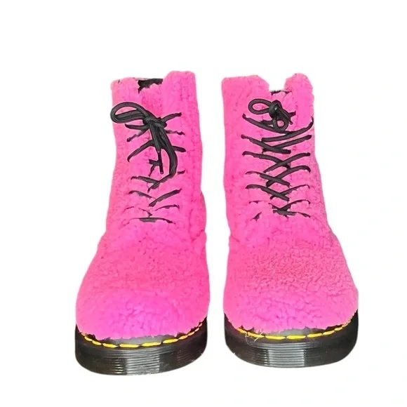 Dr. Marten’s Women’s 1460 Pascal Faux Fur 8 Eye Boots - Picture 4 of 10